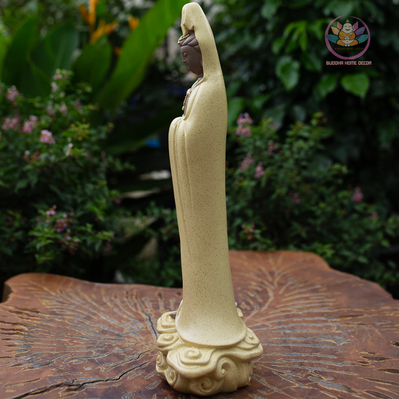 Standing Guanyin Buddha Statue 15.7" – Resin Kwan Yin Figurine, Goddess of Mercy Sculpture, Zen Home Decor, Spiritual Altar Gift
