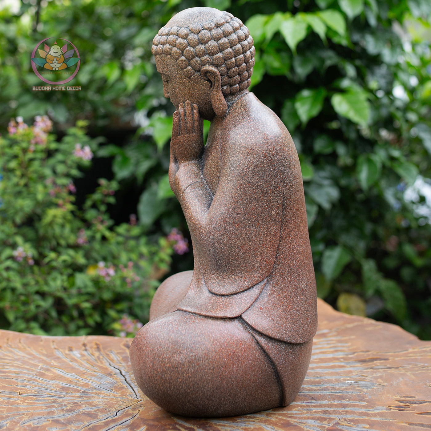 Sleeping Buddha Statue 13.8" – Peaceful Meditating Buddha for Home & Garden Decor
