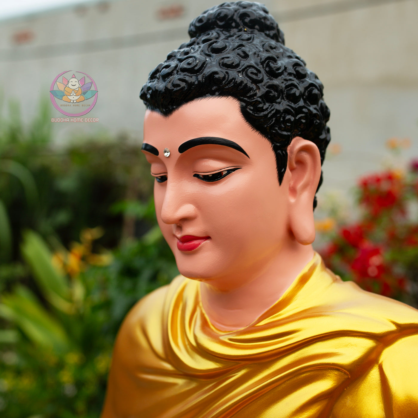 33.4" Golden Shakyamuni Buddha Statue – Handmade Meditation Buddha Home Decor
