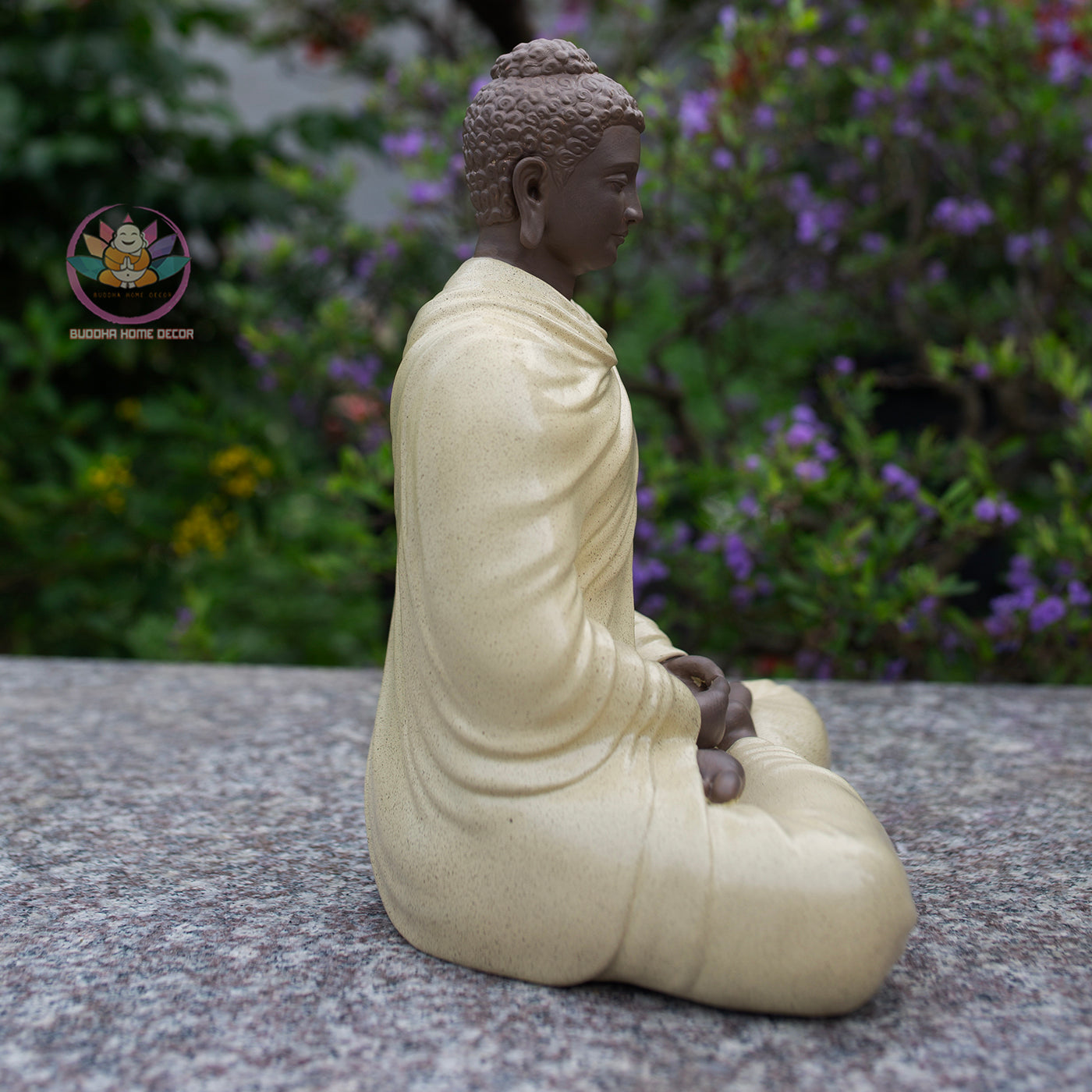Beige Shakyamuni Buddha Statue – Handmade Meditation Buddha Decor