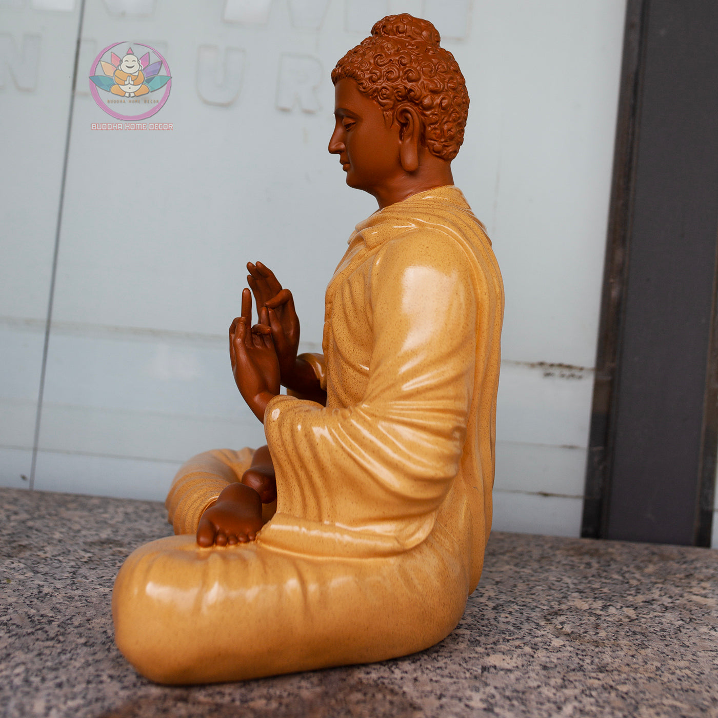 Shakyamuni Buddha Statue 14.5" | Composite Resin and Stone Powder| Turning the Wheel of Dharma Pose