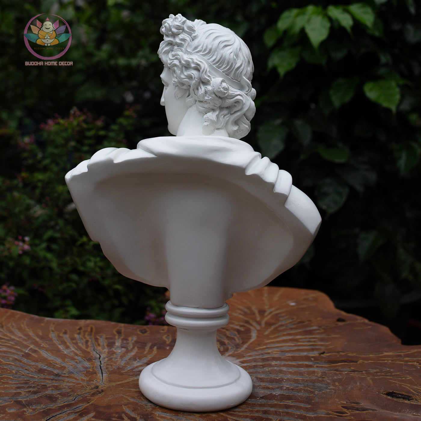 Apollo Bust Statue 13.8" – Greek God Composite Sculpture, Classical Greek Mythology Art Decor