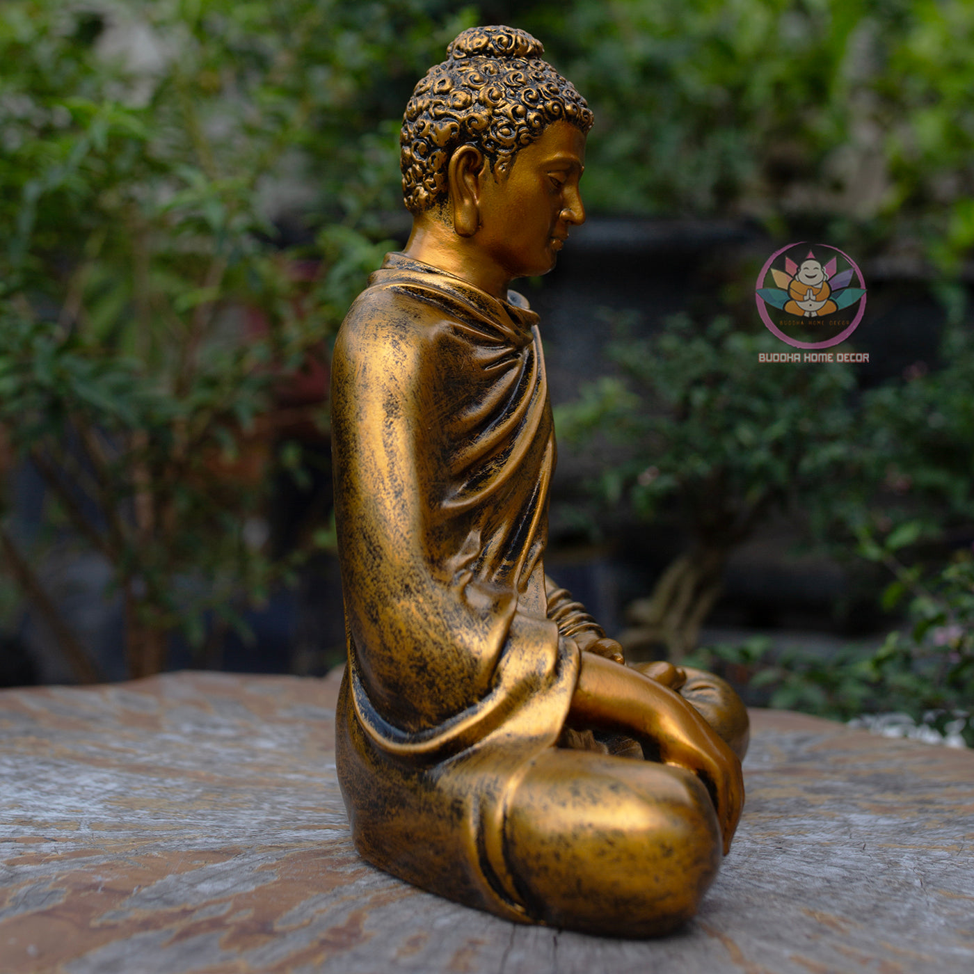 Antique Bronze Shakyamuni Buddha Statue – Handmade Meditation Buddha Decor