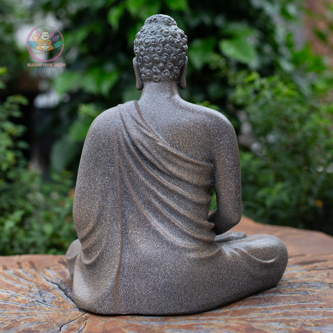 Shakyamuni Buddha Statue 9.4" – Antique Stone Finish Meditation Buddha Sculpture