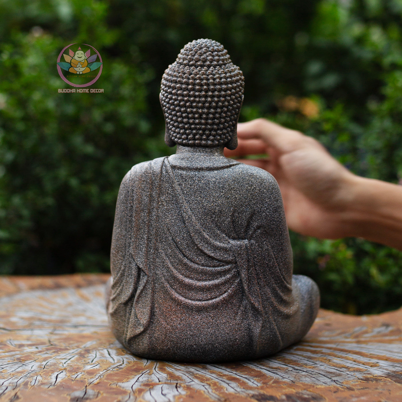 Shakyamuni Buddha Statue in Meditation – Serenity Resin Sculpture, Granite Stone Finish