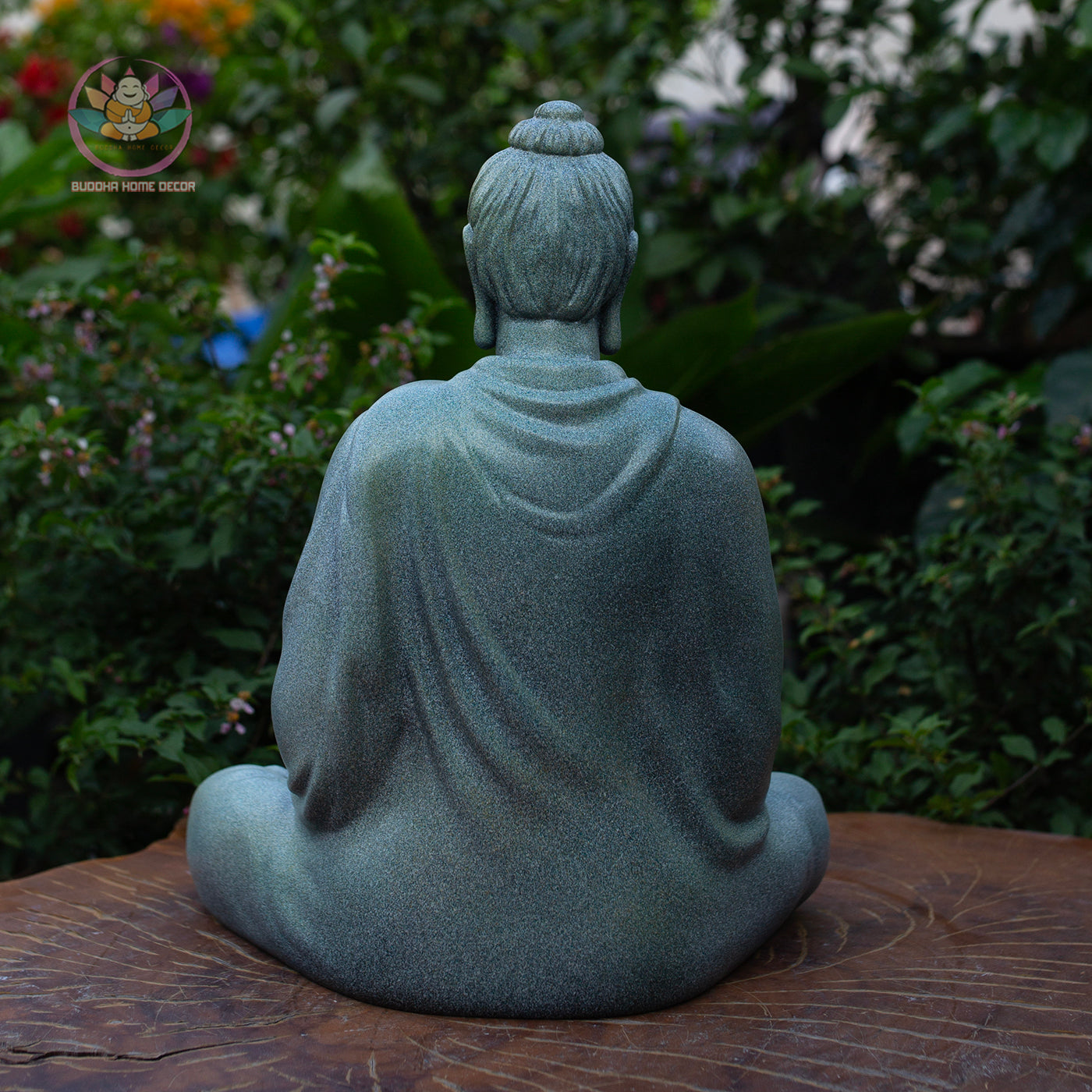 Granite-Style Buddha Statue – 13.8" (35cm) Meditation Pose | Stone-Look Resin Shakyamuni | Handcrafted Zen Decor from Vietnam