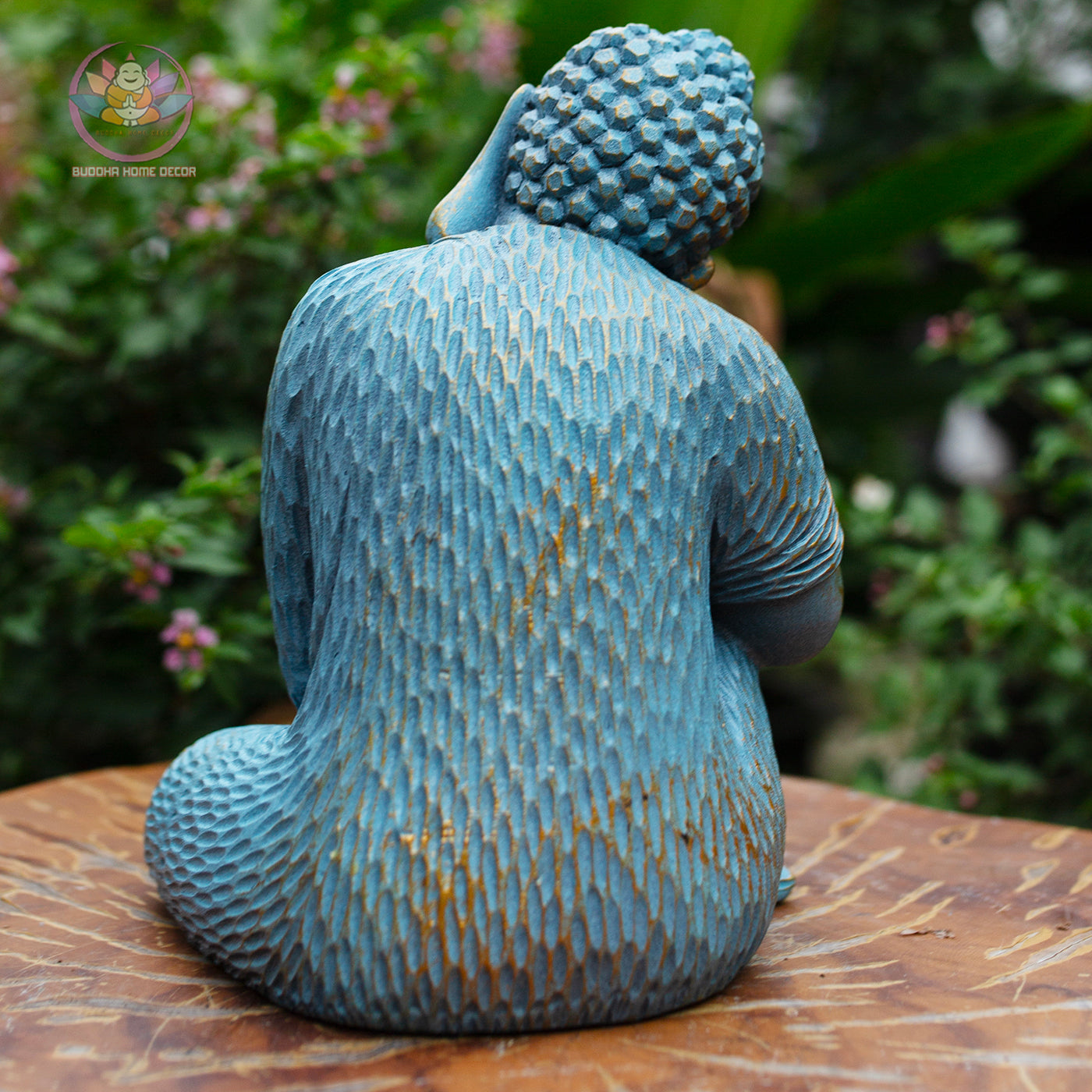Blue Resting Buddha Statue | Peaceful Buddha Figurine | Zen Home & Garden Decor | Meditation, Yoga Studio, Altar Gift
