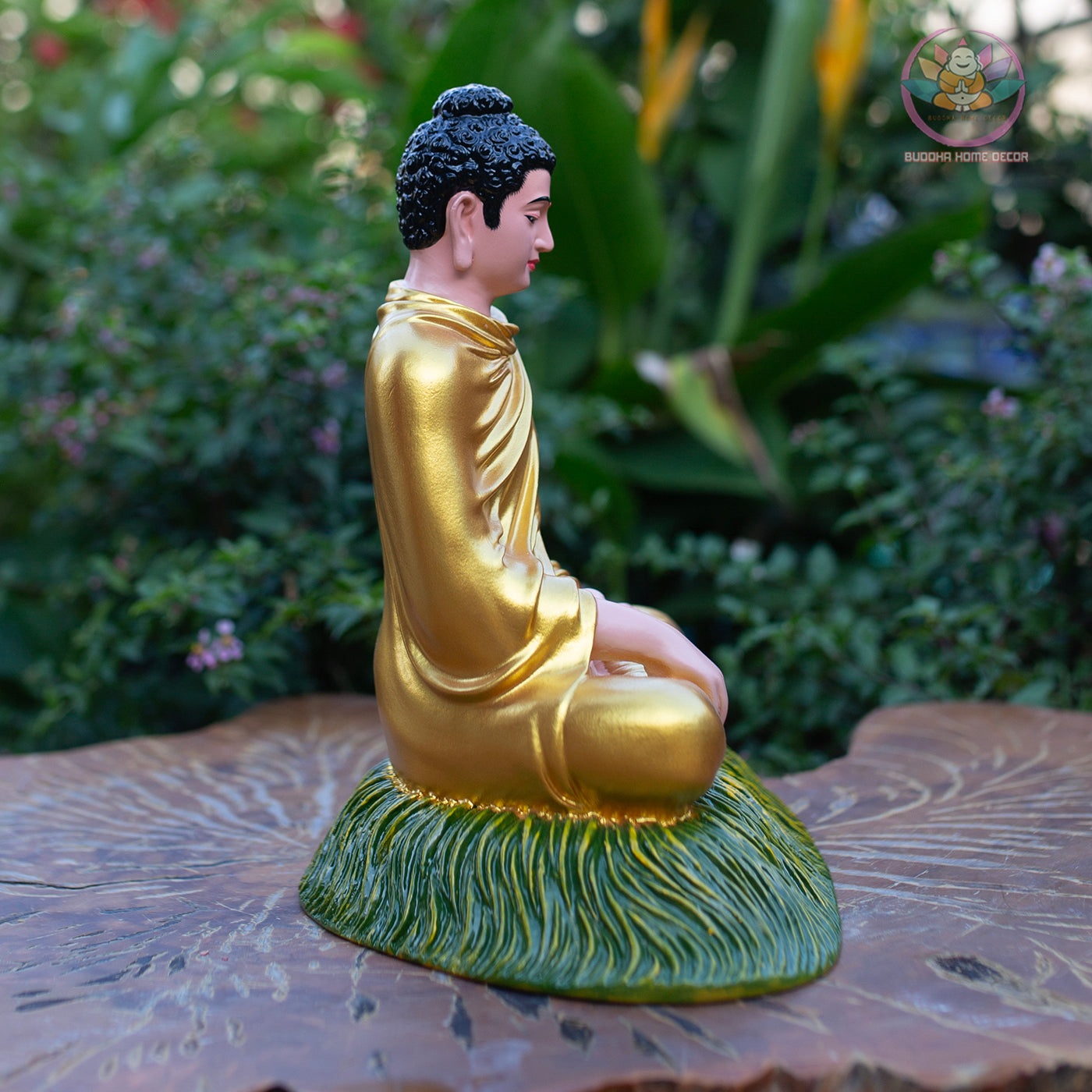 Shakyamuni Buddha Statue – Golden Robe Meditation Sculpture – Zen Home Decor, Buddhist Altar Ornament, Mindfulness Spiritual Gift