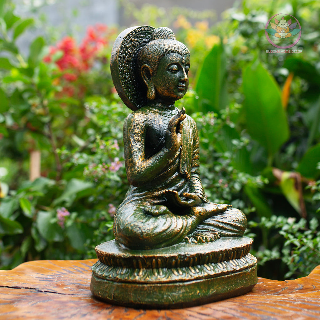 Blessing Buddha Statue – Shakyamuni Meditation Sculpture – Zen Home Decor, Spiritual Gift, Yoga Room, Buddhist Altar Ornament