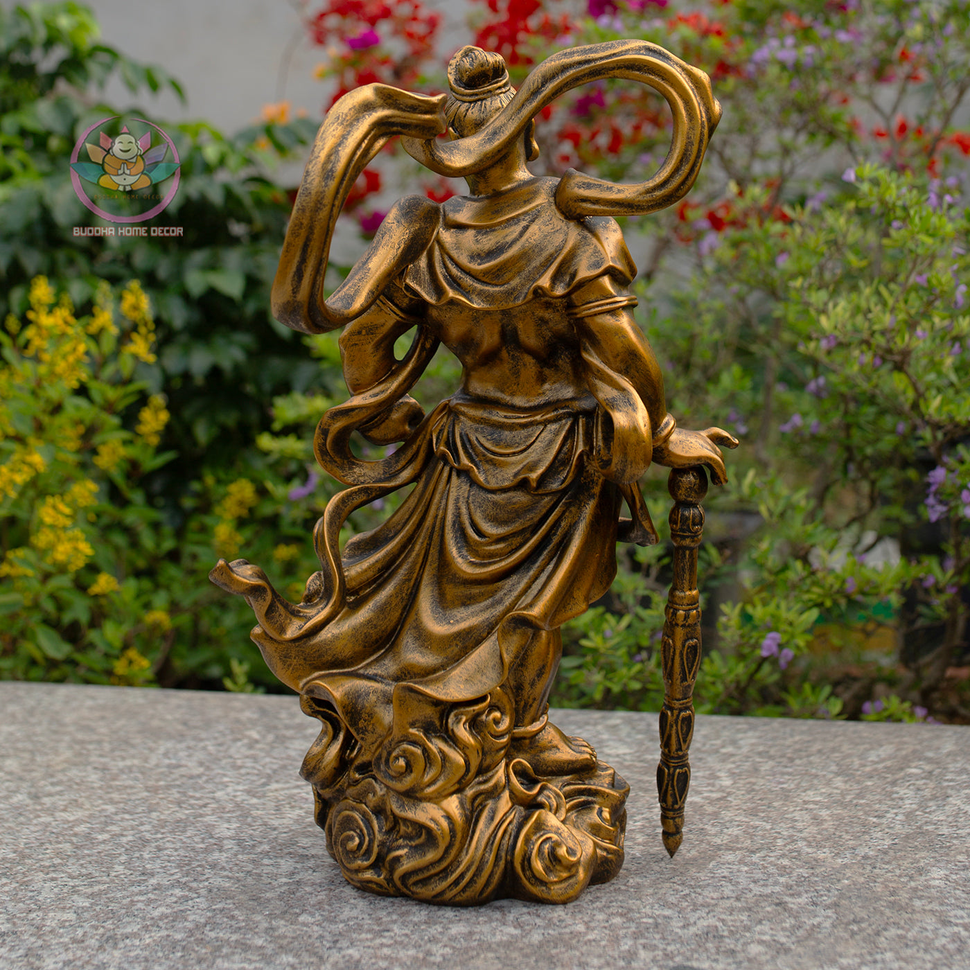 Antique Bronze Vajra Guardian Statues – Handmade Buddhist Temple Decor Set