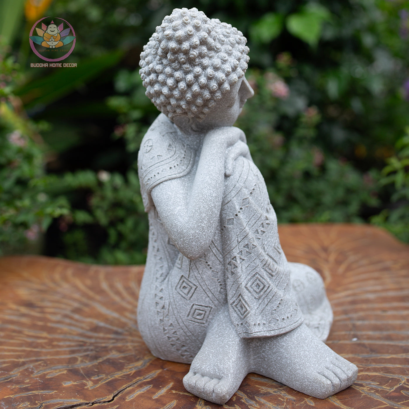 Serene Resting Buddha Statue – Meditation Home Decor, Zen Garden Ornament, Yoga Spiritual Gift (9.8”H x 6.7”W x 6.7”D)