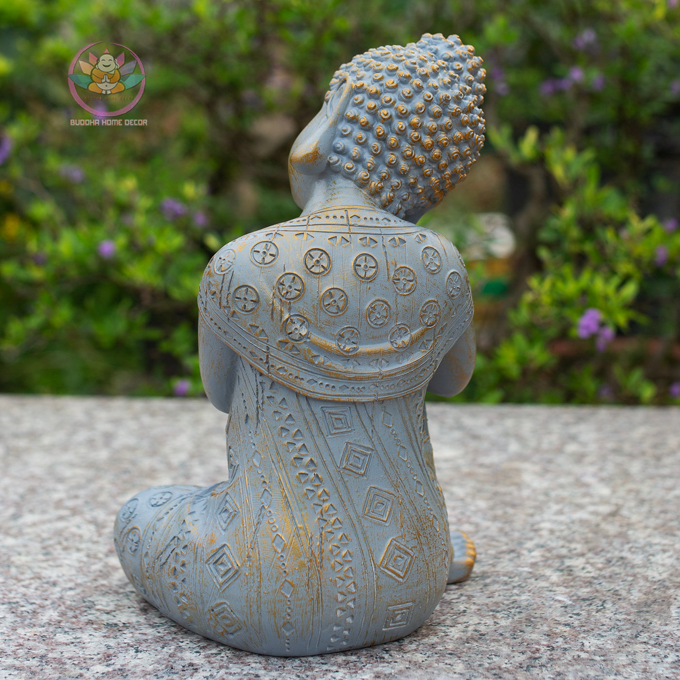 Antique bronze blue Sleeping Buddha Statue for Home Decor – Handmade Zen Buddha Sculpture