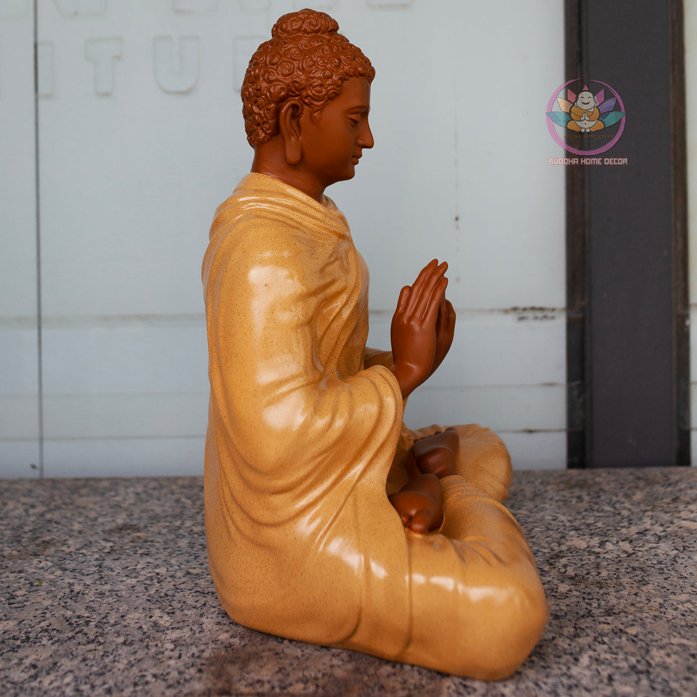 Shakyamuni Buddha Statue 14.5" | Composite Resin and Stone Powder| Turning the Wheel of Dharma Pose