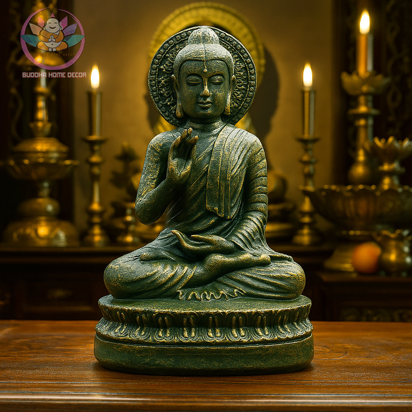 Blessing Buddha Statue – Shakyamuni Meditation Sculpture – Zen Home Decor, Spiritual Gift, Yoga Room, Buddhist Altar Ornament