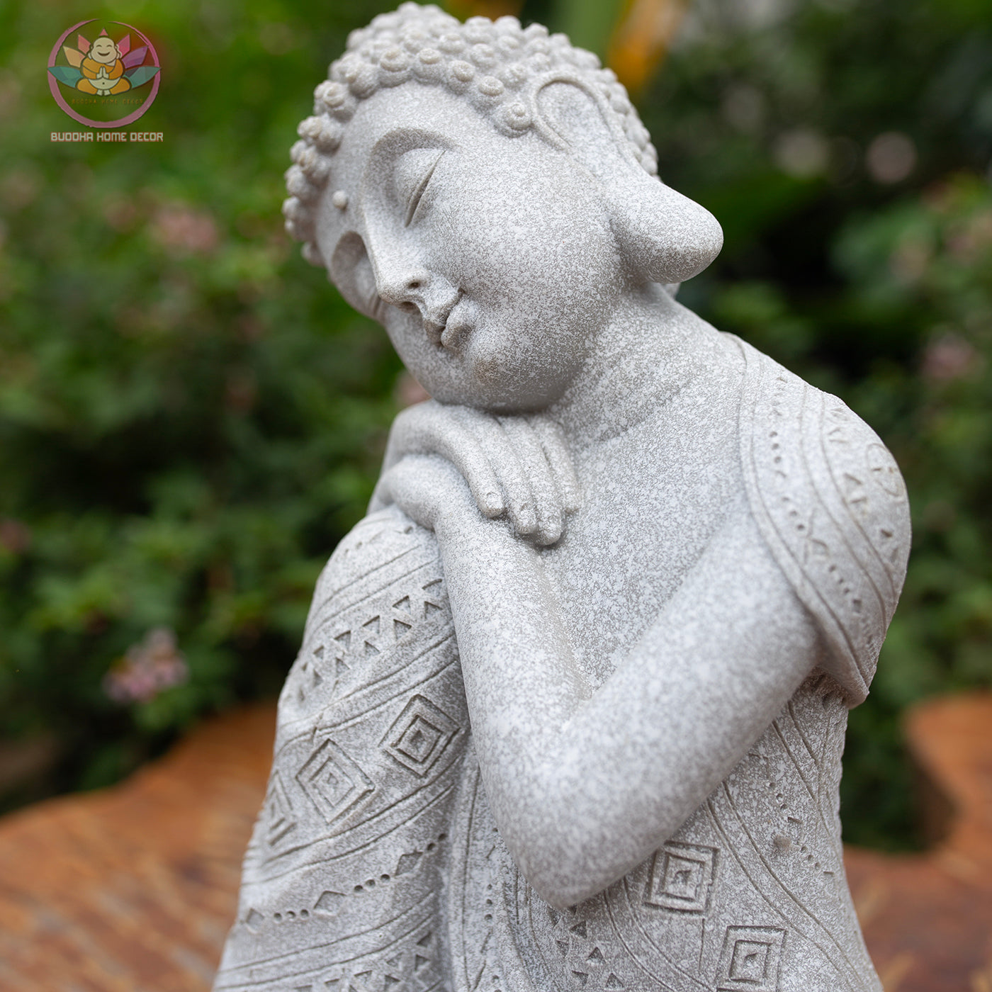 Serene Resting Buddha Statue – Meditation Home Decor, Zen Garden Ornament, Yoga Spiritual Gift (9.8”H x 6.7”W x 6.7”D)