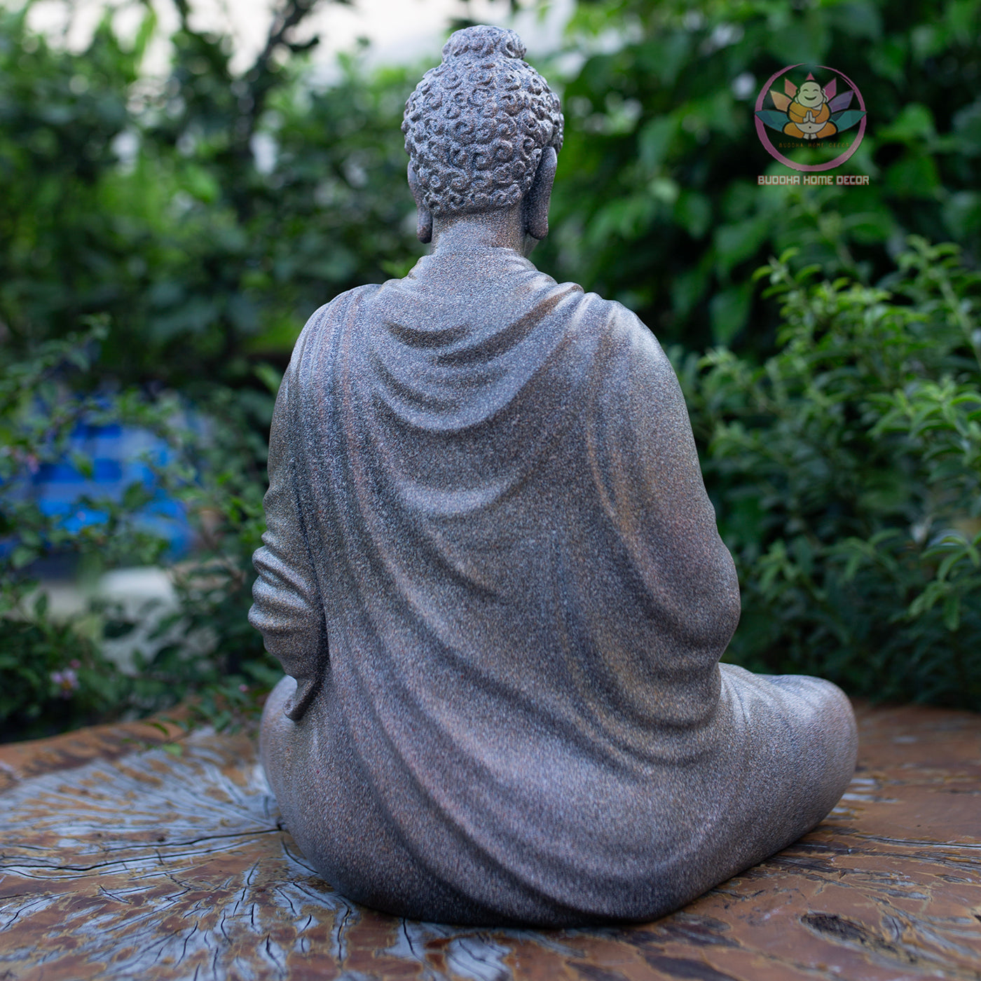 Shakyamuni Buddha Statue 14.5" | Composite Resin and Stone Powder | Granite Stone Finish | Turning the Wheel of Dharma Pose