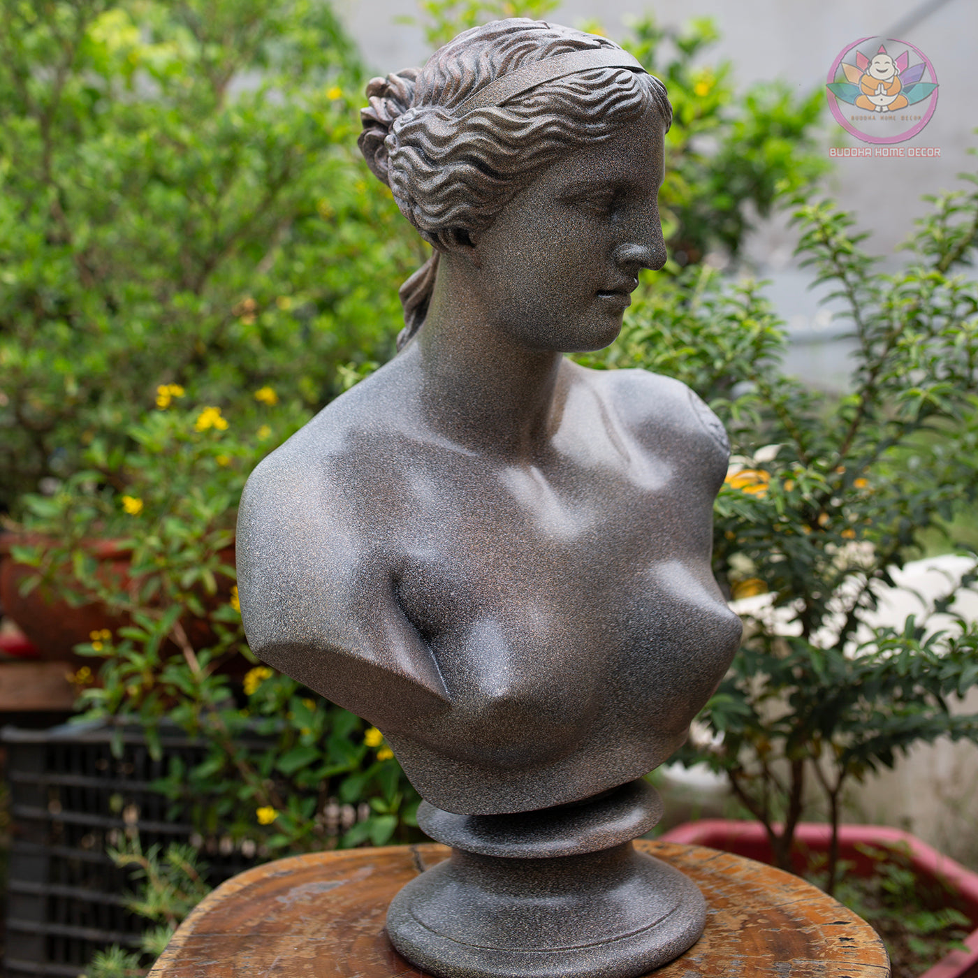 Venus de Milo Bust Sculpture – Greek Goddess Statue, Classic Art Home Decor, Stone Finish | Roman Bust