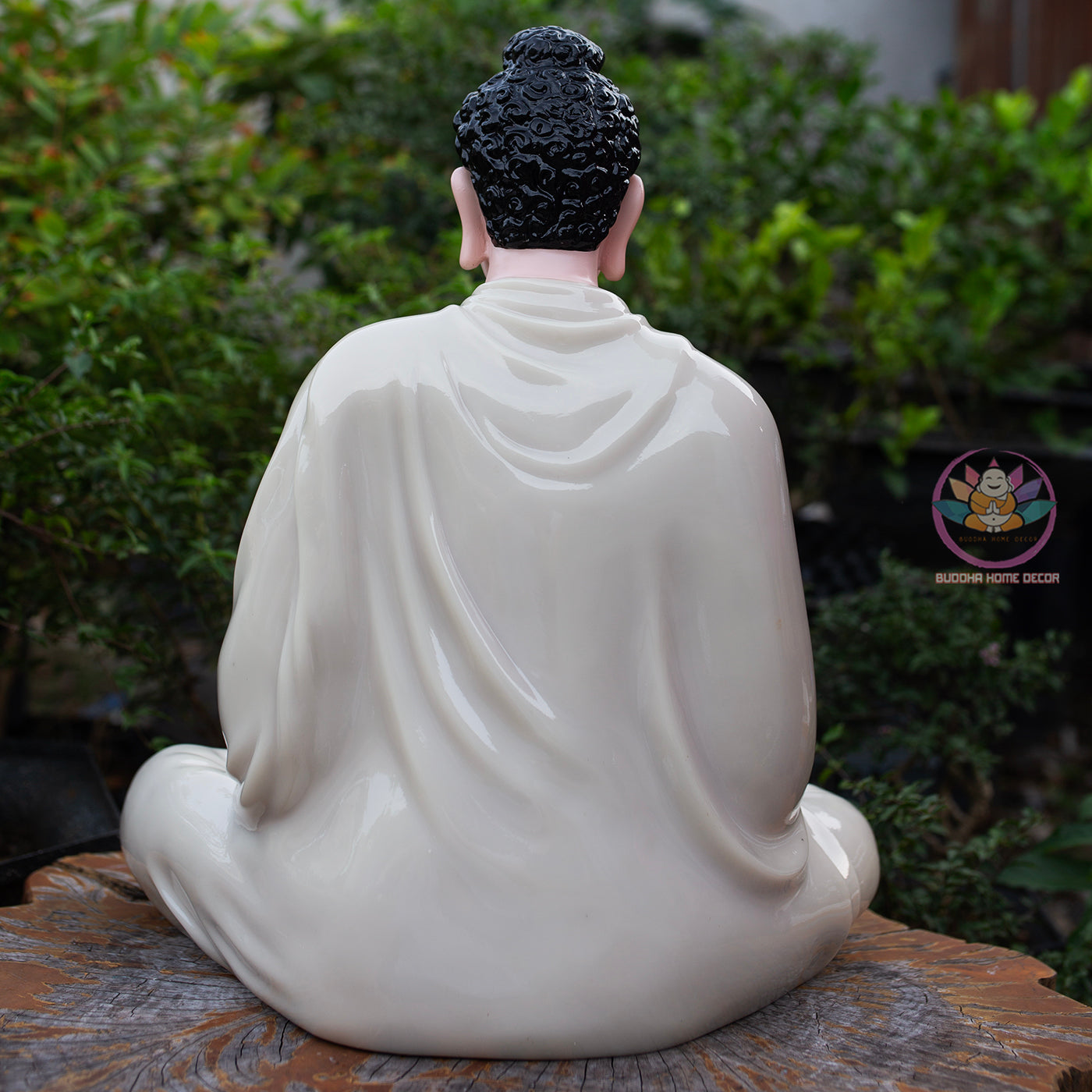White Crystal Shakyamuni Buddha Statue – Handmade Meditation Buddha Decor