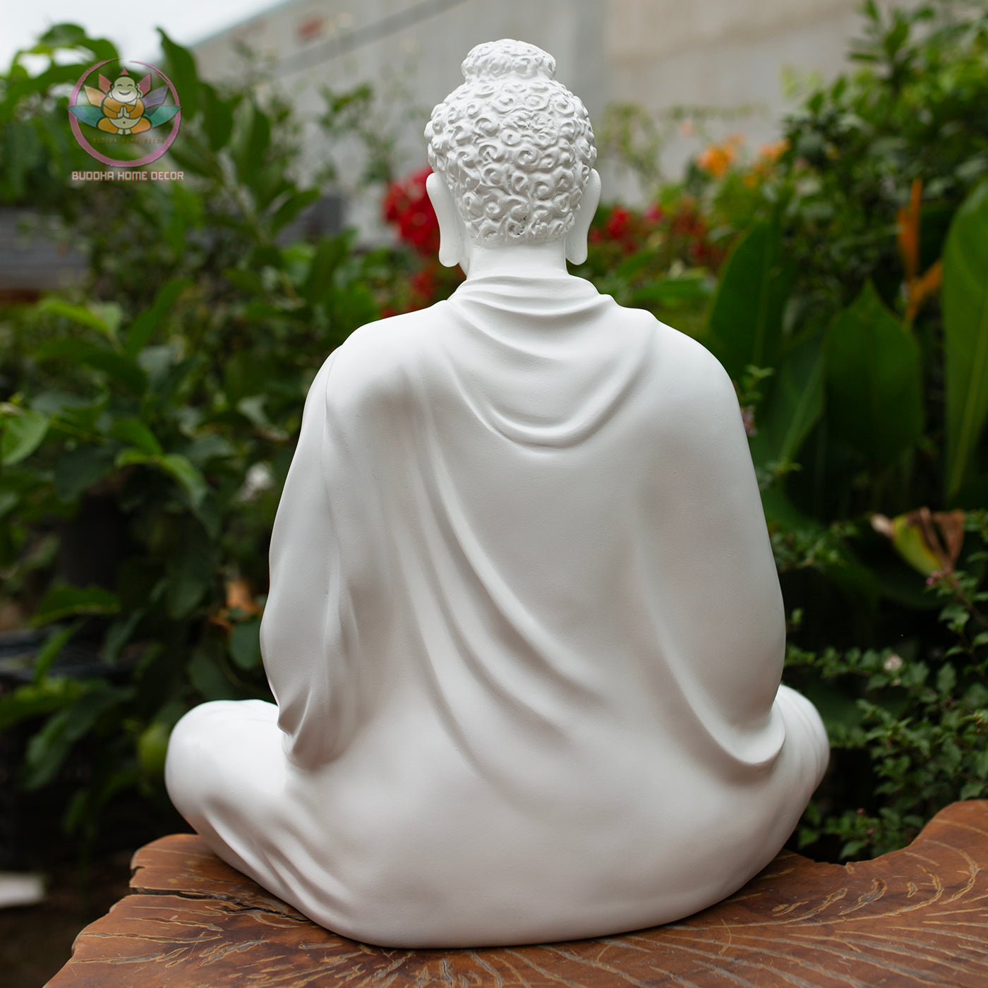 White Buddha Statue for Home Decor | Meditating Buddha Figurine | Zen Garden, Yoga Studio, Altar Decoration | Gift for Spiritual Healing
