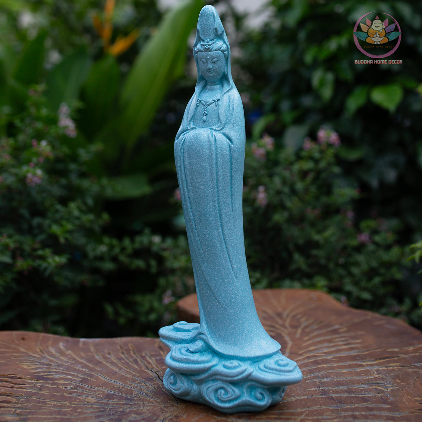 Guanyin Buddha Statue 15.7" Tall – Resin Kwan Yin Figurine, Goddess of Mercy Sculpture, Zen Home Decor, Spiritual Altar Gift