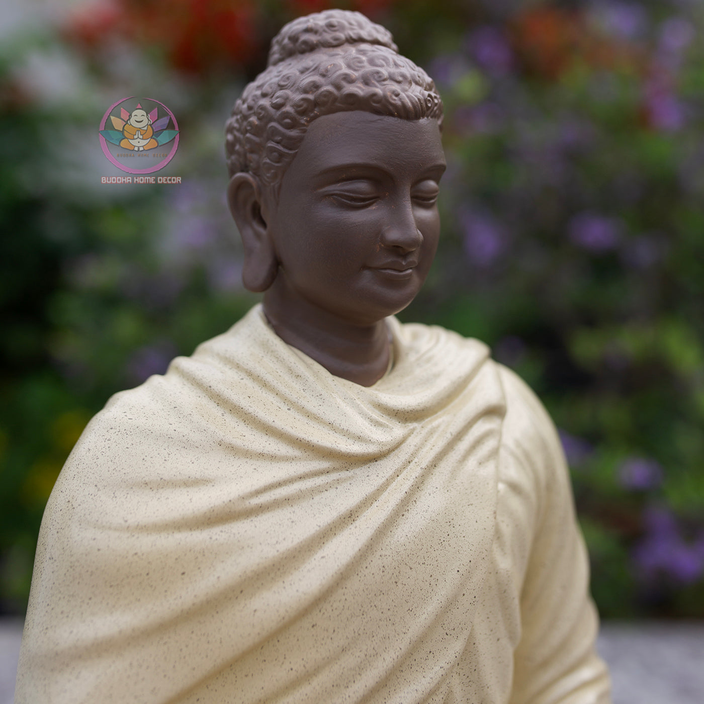 Beige Shakyamuni Buddha Statue – Handmade Meditation Buddha Decor
