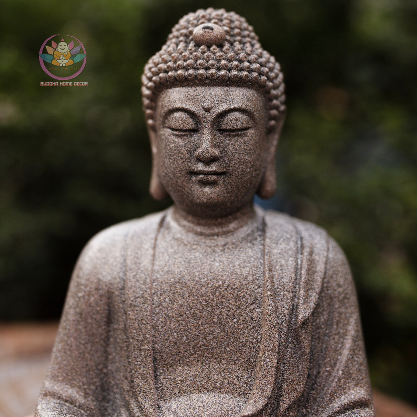 Shakyamuni Buddha Statue in Meditation – Serenity Resin Sculpture, Granite Stone Finish