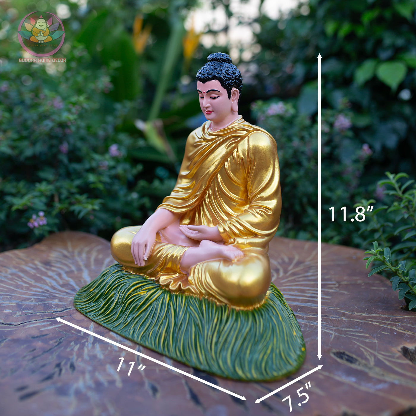 Shakyamuni Buddha Statue – Golden Robe Meditation Sculpture – Zen Home Decor, Buddhist Altar Ornament, Mindfulness Spiritual Gift