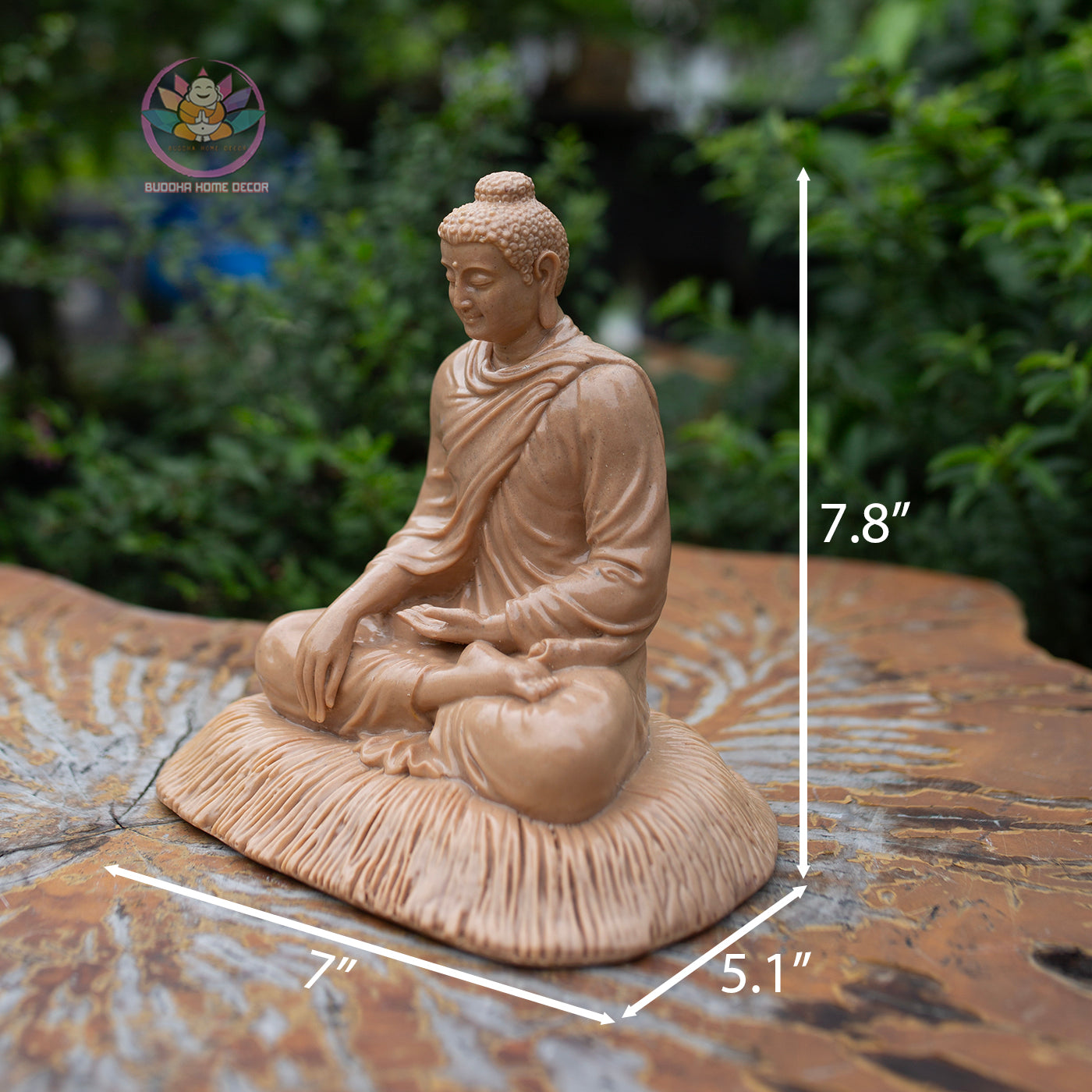 Shakyamuni Buddha Statue | 7.8" Meditation Pose | Composite Resin and Stone Powder