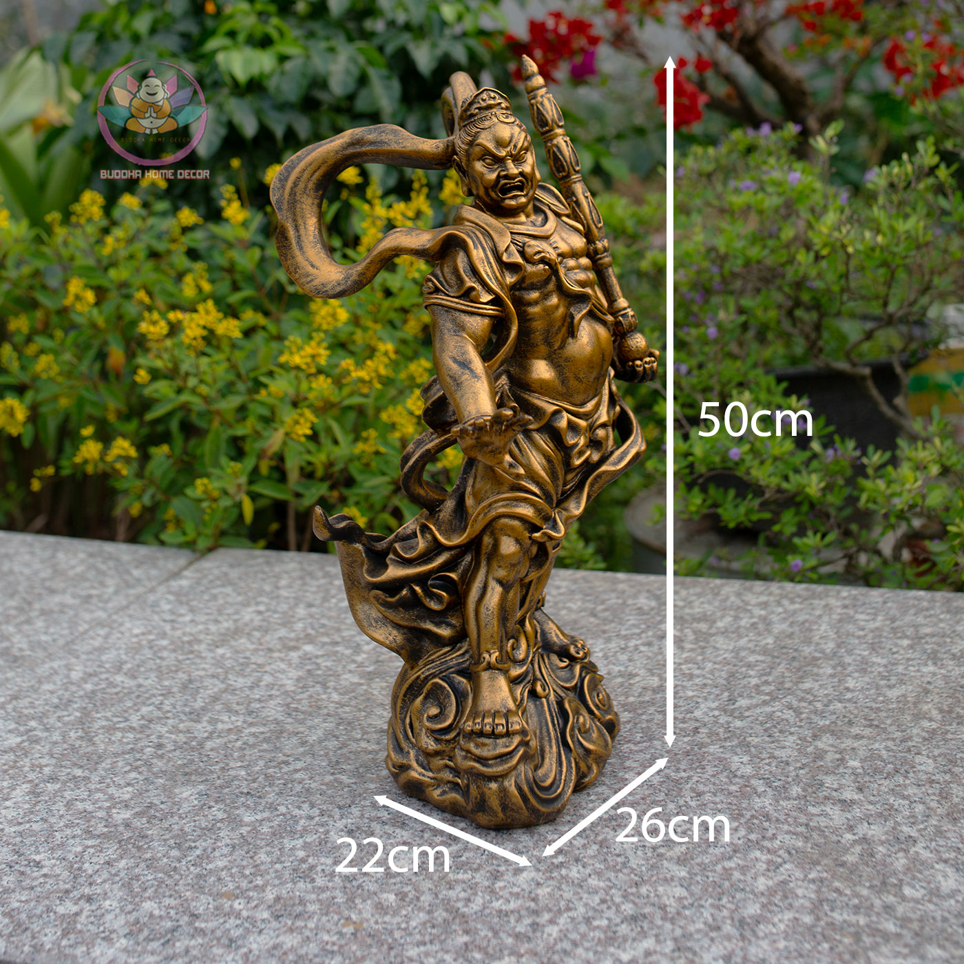 Antique Bronze Vajra Guardian Statues – Handmade Buddhist Temple Decor Set