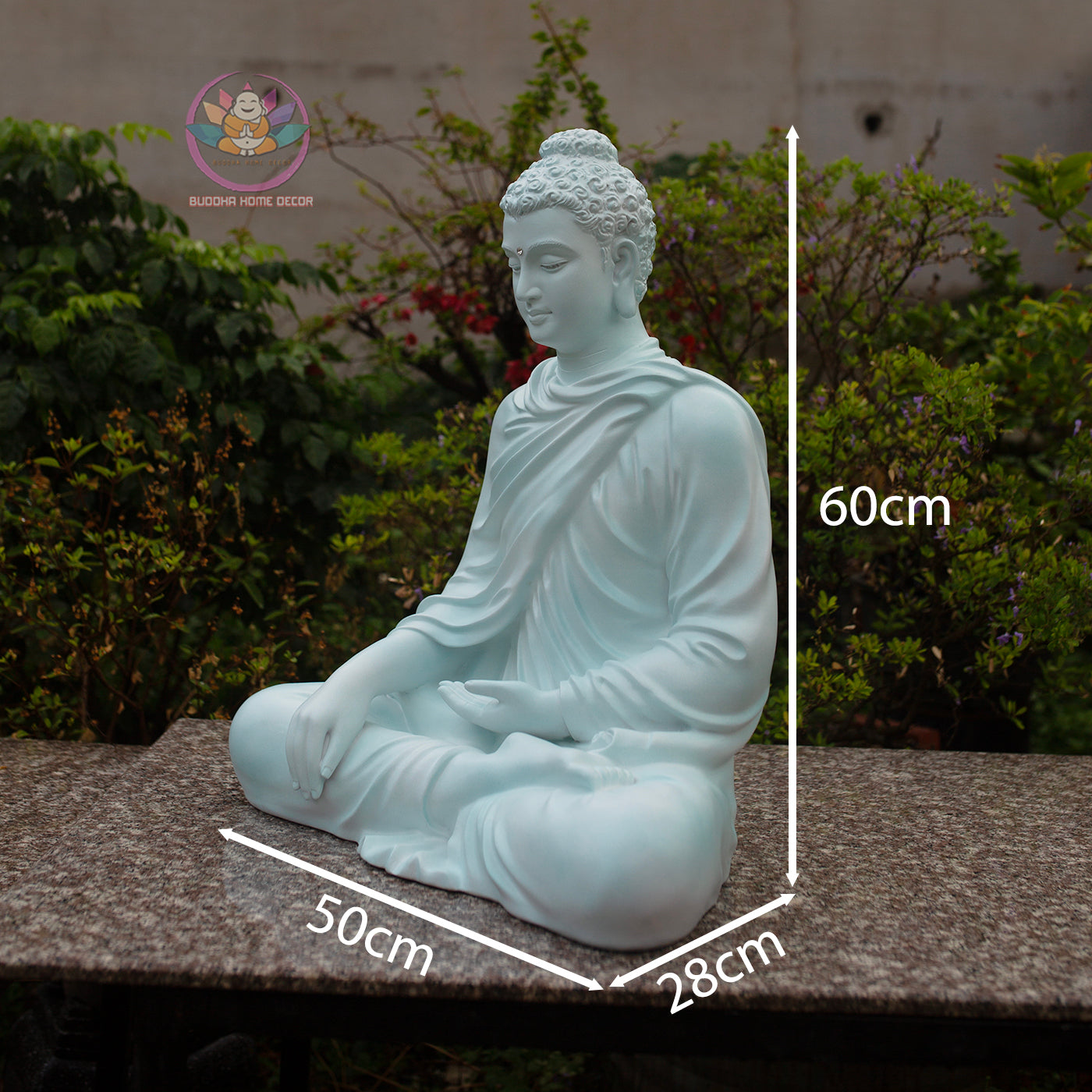 Large Shakyamuni Buddha Statue – 60cm Meditation Buddha | Handmade in Vietnam | Garden & Home Spiritual Decor