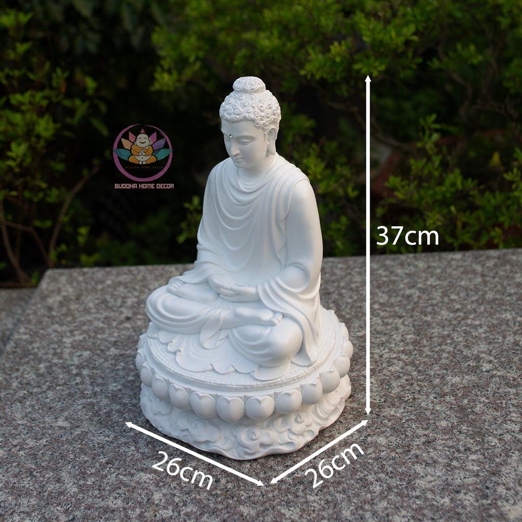 Shakyamuni Buddha Lotus Statue, Meditation Buddha Sculpture, Zen Buddhist Home Decor, Dhyana Mudra Buddha, Spiritual Altar Statue