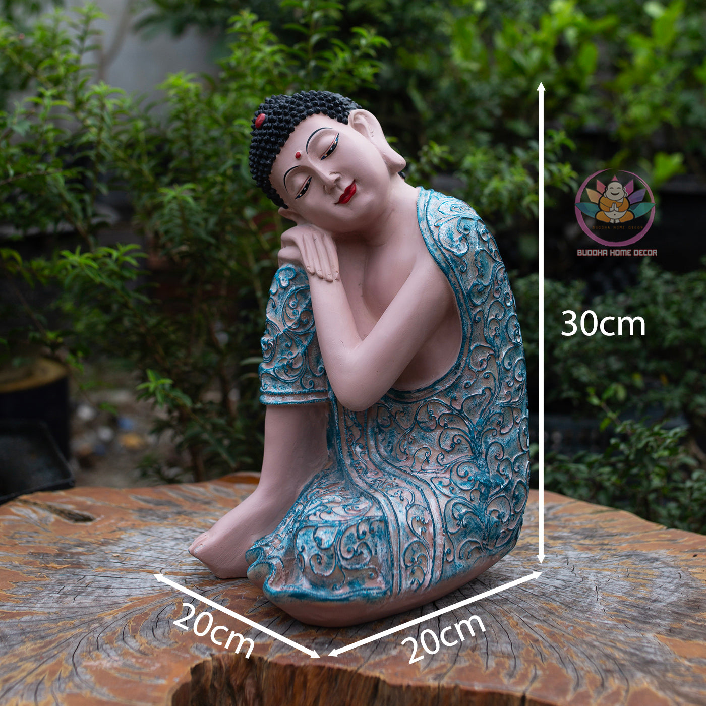 Peaceful Resting Buddha Statue 11.8" | Relaxing Buddha Figurine for Home and Zen Decor