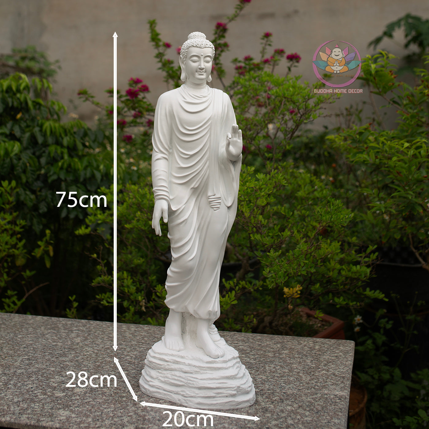 Standing Shakyamuni Buddha Statue, Blessing Buddha Sculpture, Abhaya Mudra Buddha, Zen Spiritual Decor, Buddhist Home Altar Statue