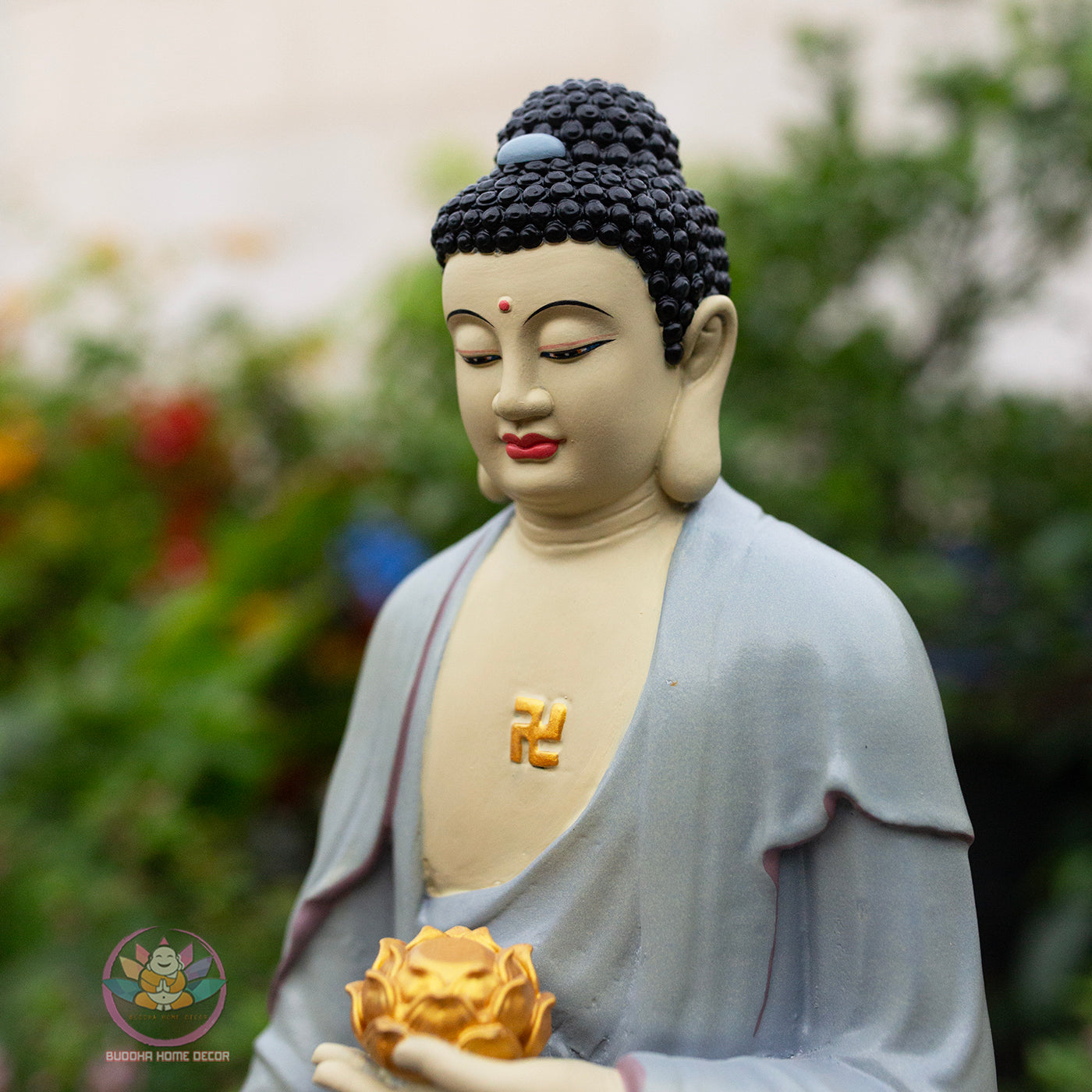 Amitabha Trinity set (Amitabha Buddha with Avalokiteshvara & Mahasthamaprapta) – 50 cm Resin Statue Set – Cloud Pedestal Design