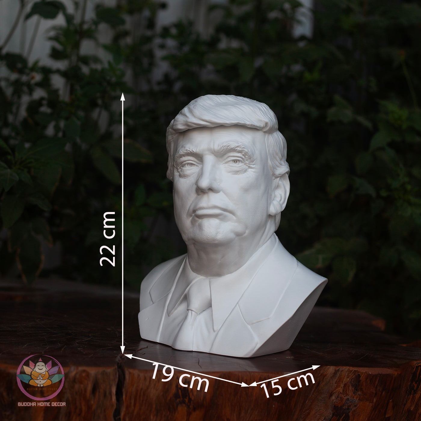White Presidential Bust Sculpture – 8.7" Resin Political Figure | Modern Home Decor | Desktop Display | 3D Printed & Hand-Finished
