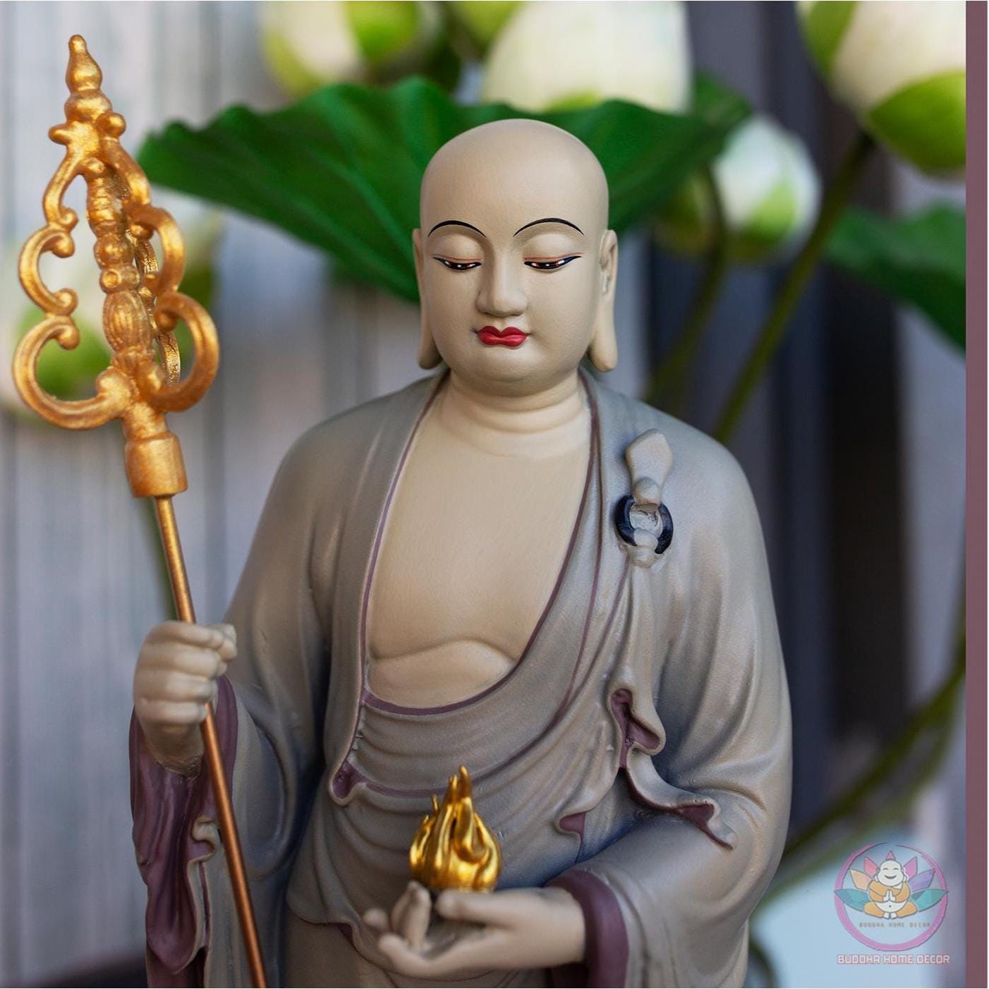 Kṣitigarbha Bodhisattva Statue – Guardian of the Underworld, Compassionate Protector (19.7 inches)