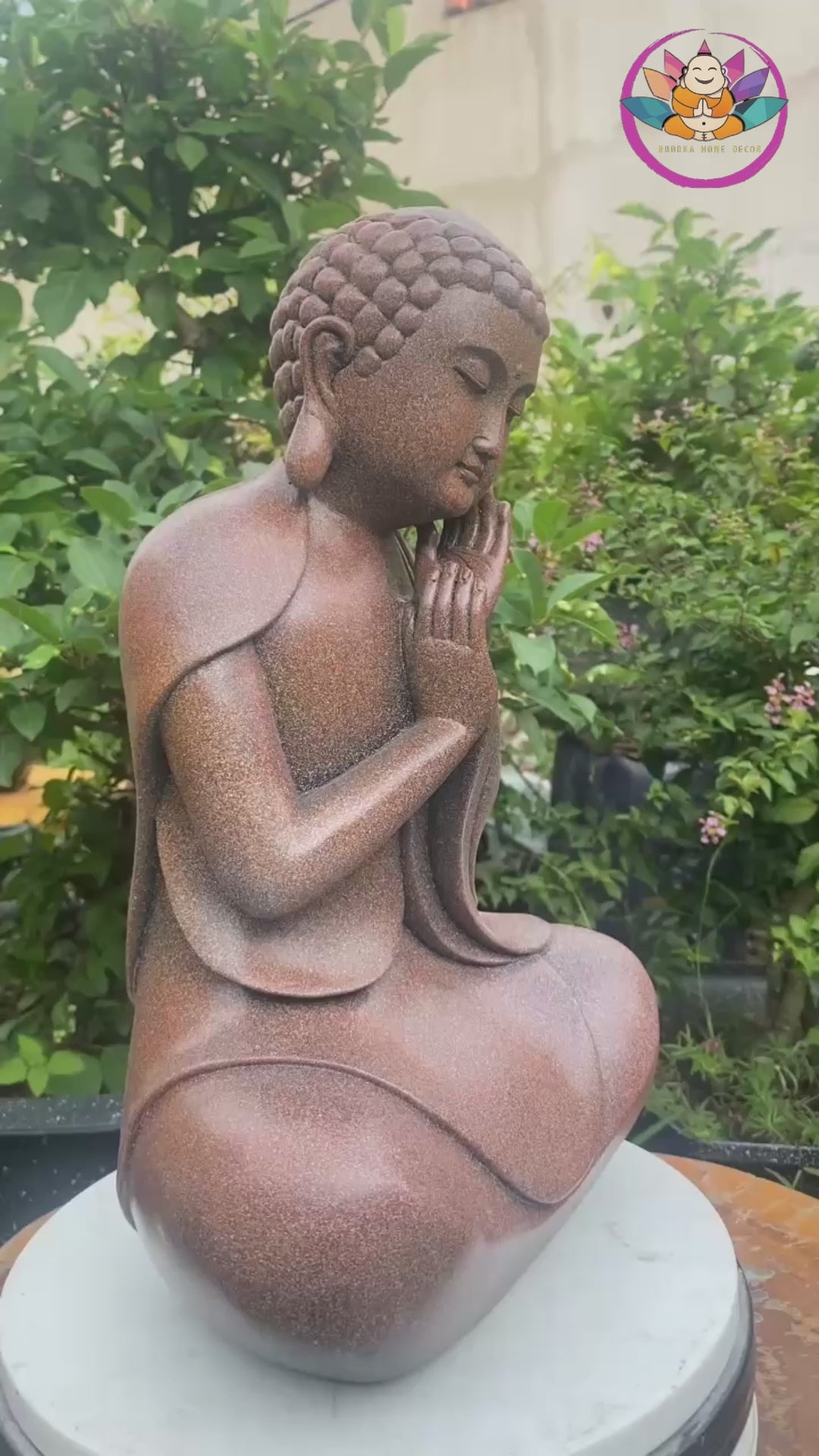 Sleeping Buddha Statue 13.8" – Peaceful Meditating Buddha for Home & Garden Decor